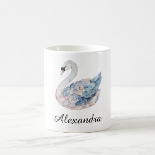Mug Cygne rose bleu