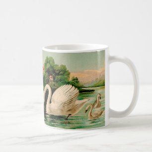 Mug Cygne vintage dans le lac