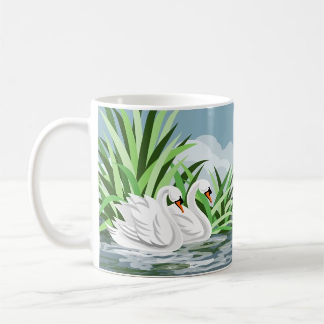 Mug Cygnes blancs (Gauche)