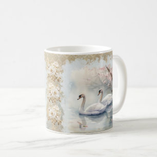 Mug Cygnes de paysage paisible sur le lac - Tan Turquo