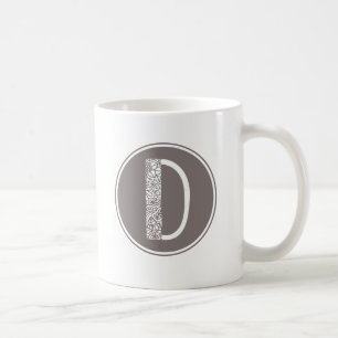 Mug D Monogramme floral initial
