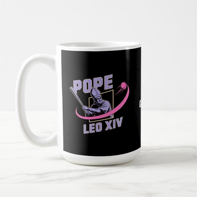 Mug Da Pope Leo XIV Conception Baseball Foi Rencontre  (Gauche)