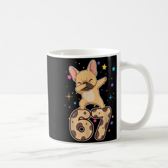 Mug Dabbing 67 French Bulldog 67 Dog Funny Six Seven M (Droite)
