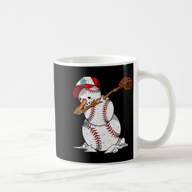 Mug Dabbing Baseball Snowman Snow Christmas Xmas Holid (Droite)