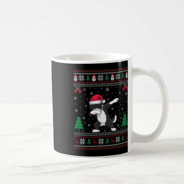 Mug Dabbing Bernedoodle Chien Santa Hat Garçons Enfant (Droite)