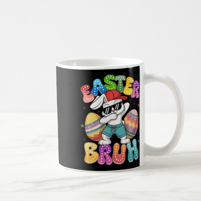 Mug Dabbing Bunny Pâques Bruh mème drôle Dire Ados (Droite)