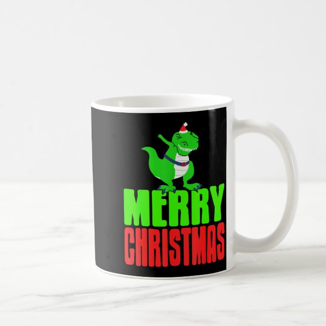 Mug Dabbing Dinosaur Merry Christmas Holiday Humor  (Droite)