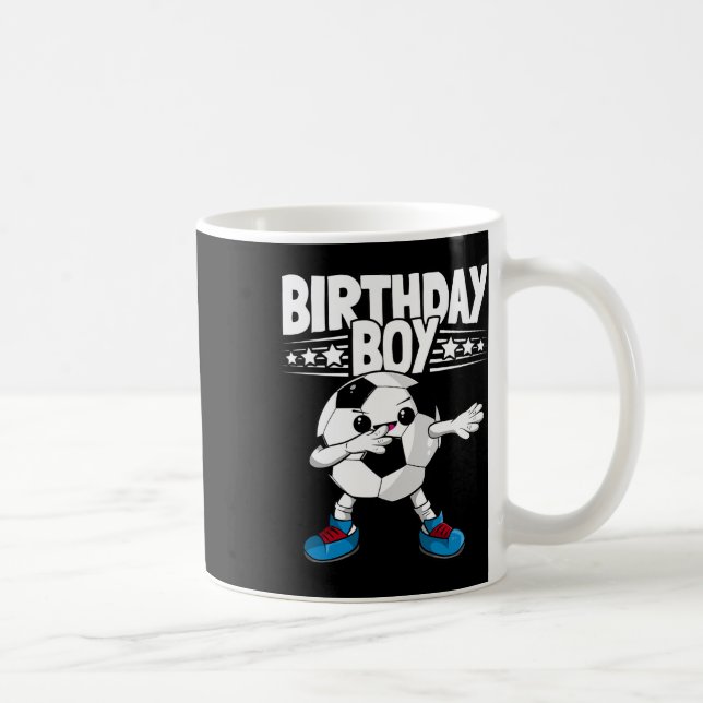 Mug Dabbing drôle de garçon d'anniversaire de football (Droite)
