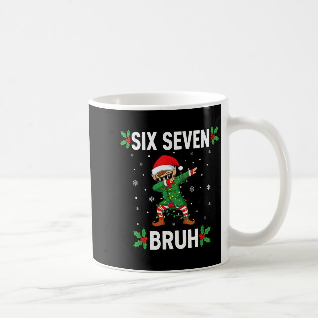 Mug Dabbing Elf Six Seven Bruh Christmas 67 Meme Xmas  (Droite)