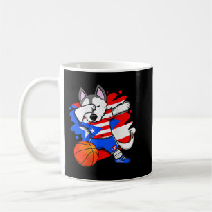 Mug Dabbing Husky Porto Rico Fans de basket Jersey S
