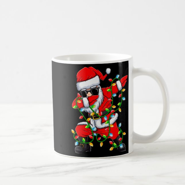 Mug Dabbing Santa Xmas Lights Girls Boys Kids Christma (Droite)