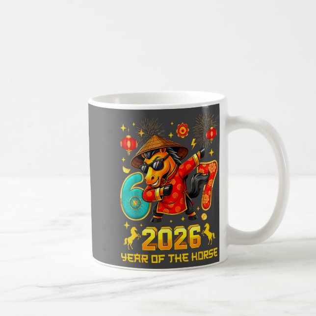 Mug Dabbing Zodiac Horse Lunar New Year Chinese New Ye (Droite)