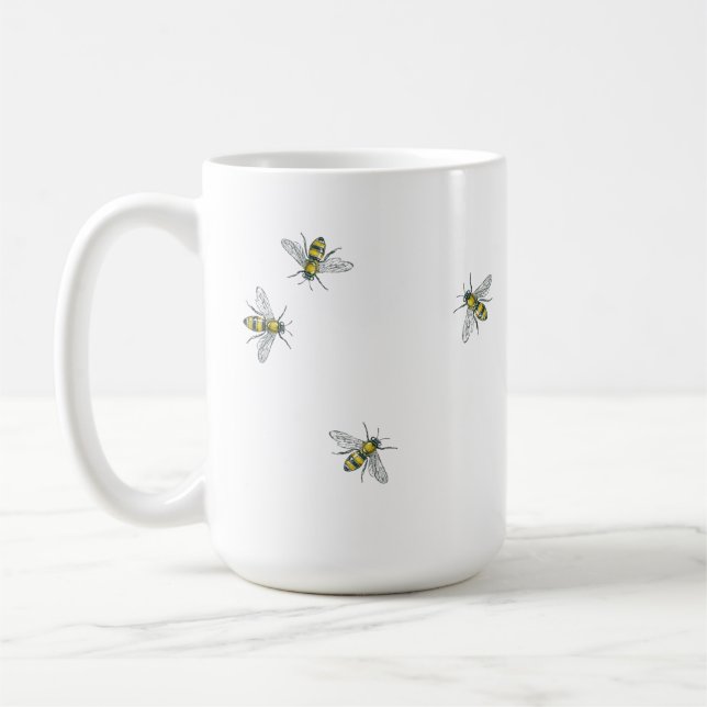 Mug d'abeille blanche (Gauche)