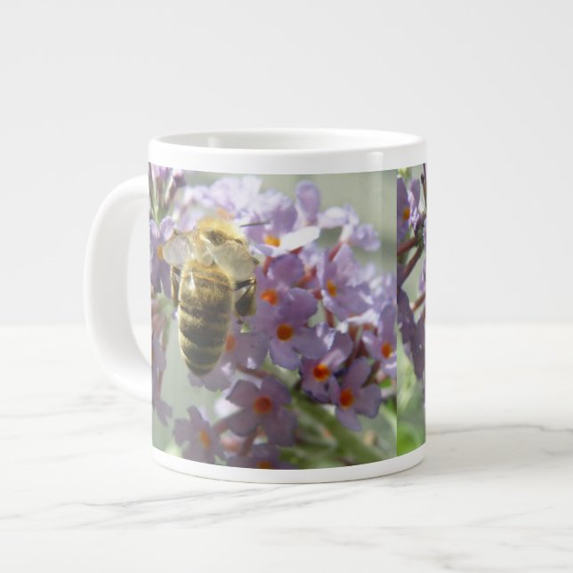 Mug d'abeilles et de fleurs de bouddleia (Devant gauche)
