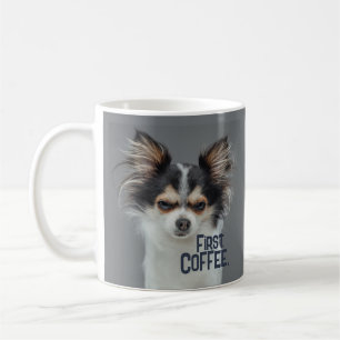 Mug D'abord, le café. - Chihuahua personnalisable