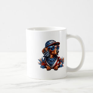 Mug Dachshund 4 juillet chien patriotique Dachshund Qu