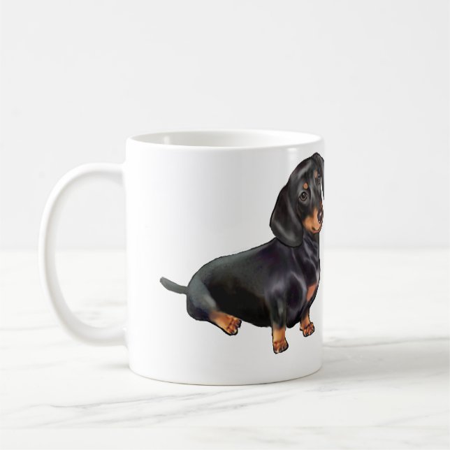 Mug Dachshund (A) - Noir et Tan (Gauche)