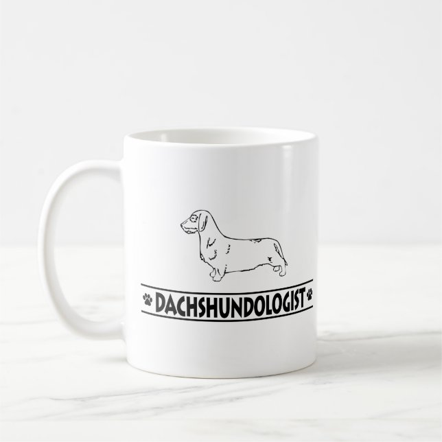 Mug Dachshund à poil dur humoristique (Gauche)