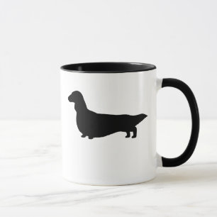 Mug Dachshund à poil long Silhouette Wiener Dog Doxie