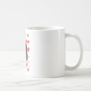 Mug Dachshund aux Coeurs rouges