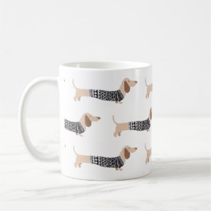 Mug Dachshund Black Christmas Sweat Motif Funny
