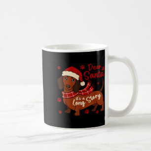Mug Dachshund Chien Cher Père Noël C'est Une Longue Hi