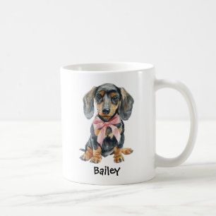 Mug Dachshund Chien Coquet Arc-en-ciel Aquarelle Perso