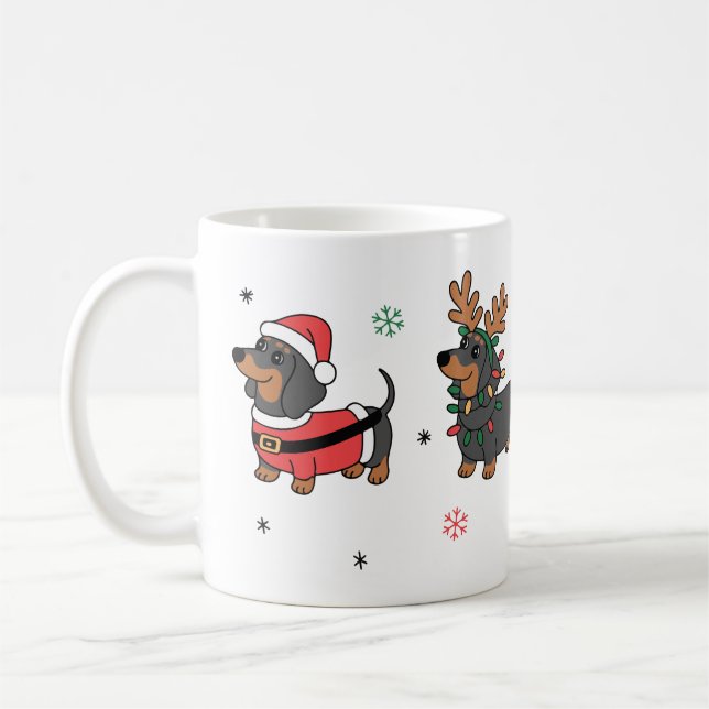 Mug Dachshund Chien de Noël  (Gauche)