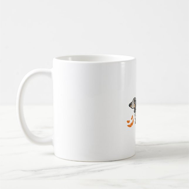 Mug Dachshund Chien Halloween Candy Corn Pleine lune (Gauche)