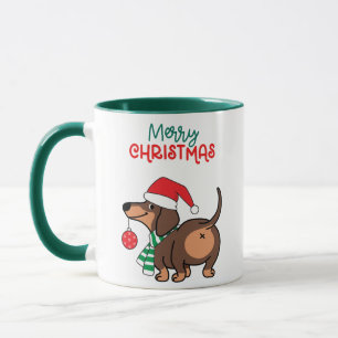 Mug Dachshund Chien mignonne Joyeux Noël