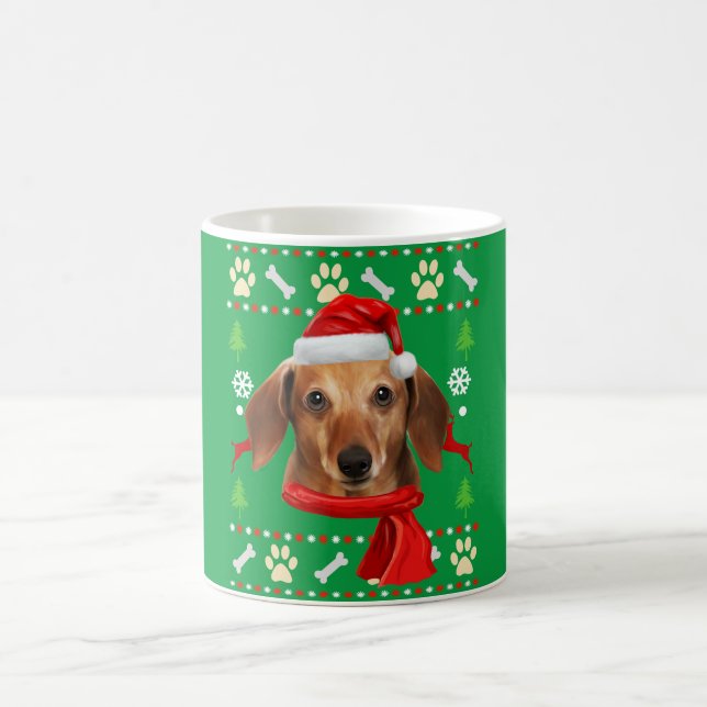 Mug Dachshund Chien Vilain Noël (Centre)