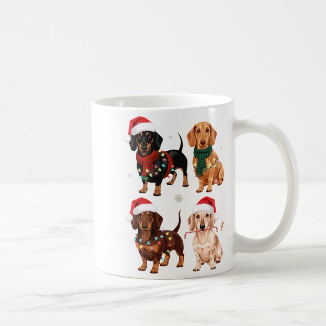 Mug Dachshund Christmas Dog Mom Lover Xmas Gift  (Droite)