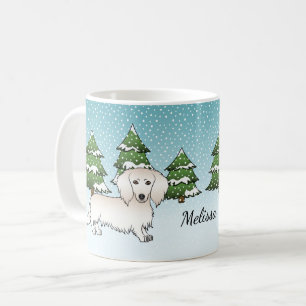 Mug Dachshund crème aux longs poils Chien mignon - For
