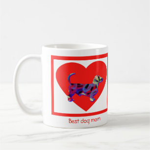 Mug Dachshund / Daxie Chien Red Valentine’s Day Heart