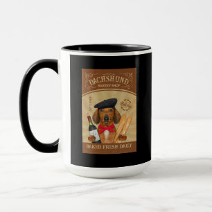 Mug Dachshund Dog Bakery Shop Funny Dachshund Français