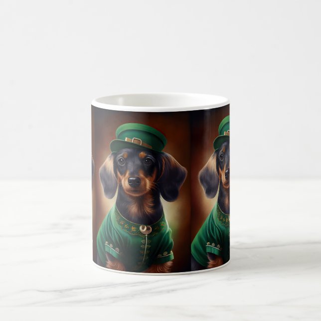 Mug Dachshund Dog en tenue de la Saint Patrick (Centre)