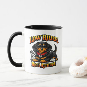 Mug Dachshund drôle bas sur pattes, hautain