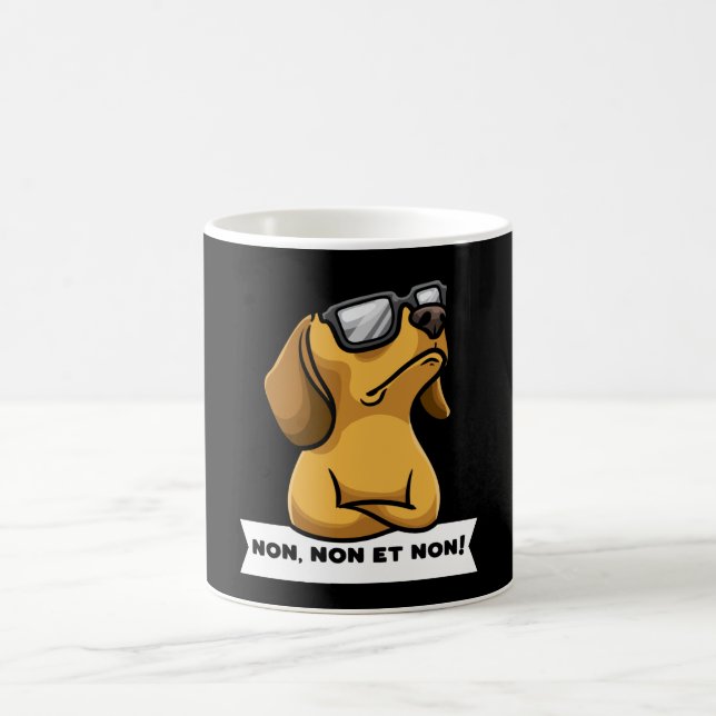 Mug Dachshund drôle Chien têtu (Centre)