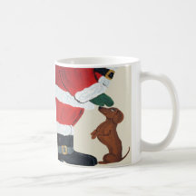 Dachshund Et Père Noël