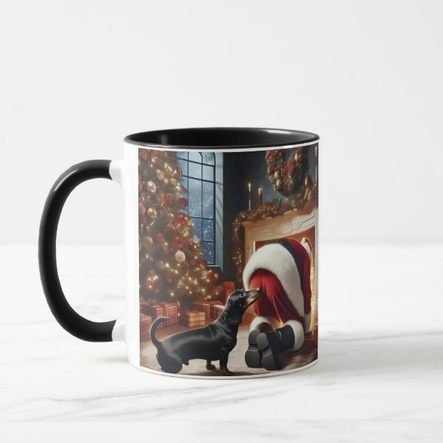 Mug Dachshund et Père Noël  (Gauche)