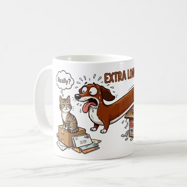 Mug Dachshund extrêmement long et extrêmement mignon (Devant gauche)