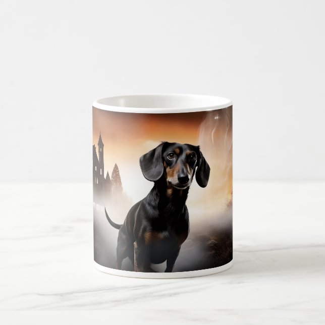 Mug Dachshund Halloween effroi (Centre)