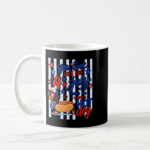 Mug Dachshund Hotdog Patriotique Drôle 4 Juillet