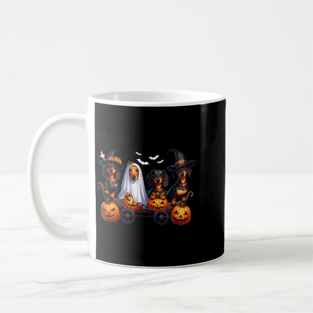 Mug Dachshund Joyeux Halloweiner Drôle de chiens d'Hal (Gauche)