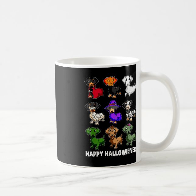 Mug Dachshund Joyeux Halloweiner Fun Halloween Chiens  (Droite)