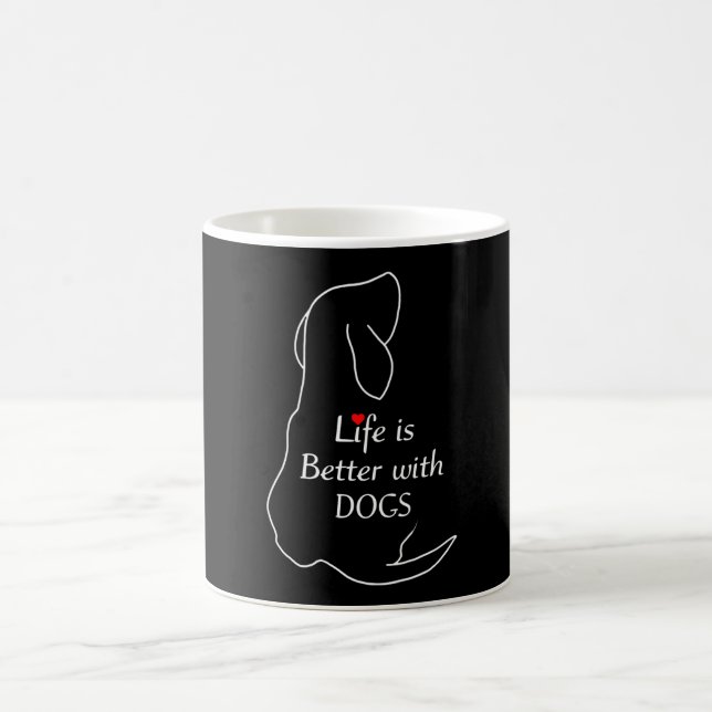 Mug Dachshund Life is Better With Dogs Citation Chien  (Centre)