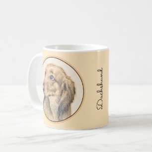 Mug Dachshund (Longhaerien) Peinture - Art Chien origi
