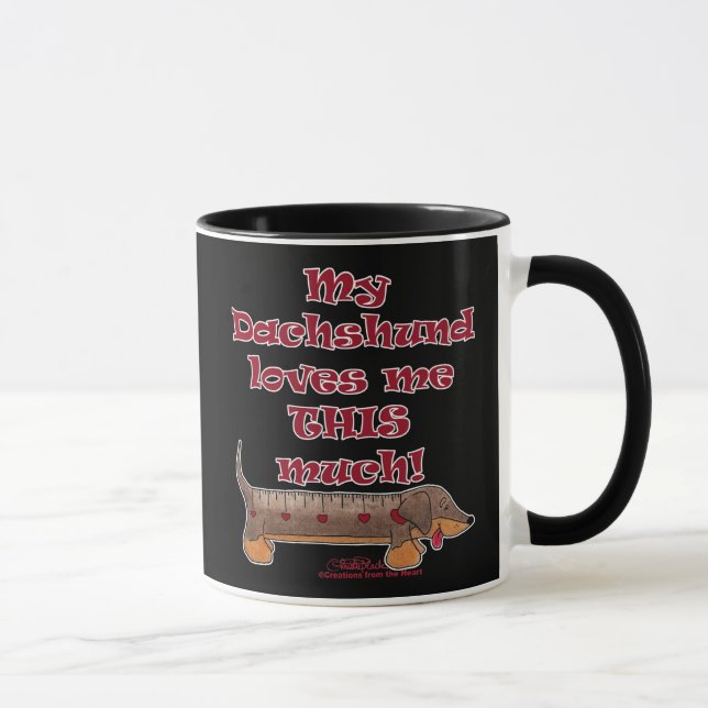 Mug Dachshund Love Meter (Droite)