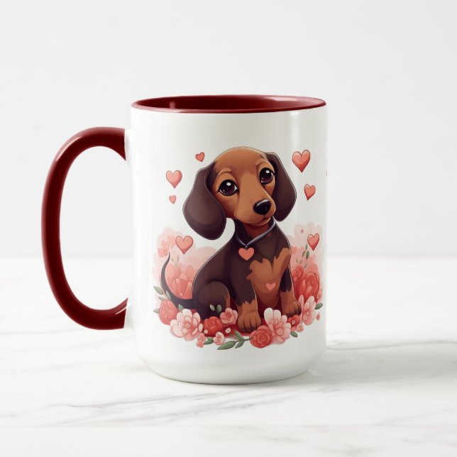 Mug Dachshund Meilleure maman de chien du monde (Gauche)