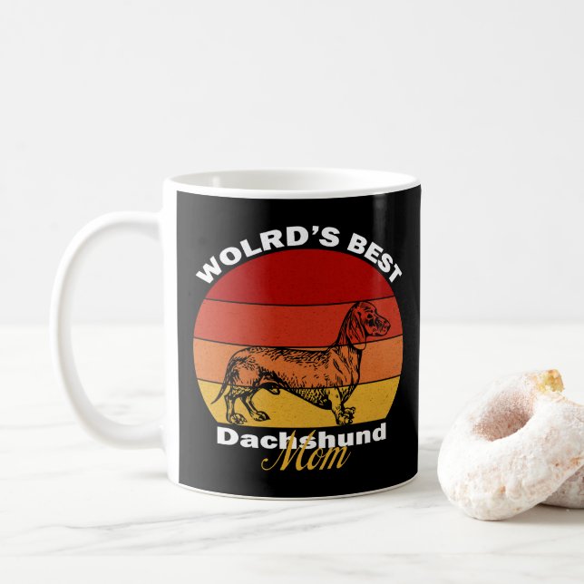 Mug Dachshund - Meilleure Maman de Dachshund au Monde (Avec donut)